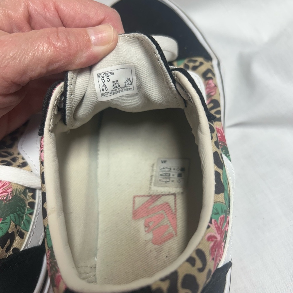Vans Women's Old Skool Ward Cheetah Tropical Floral Print Shoes Size 6.5 - Picture 10 of 10